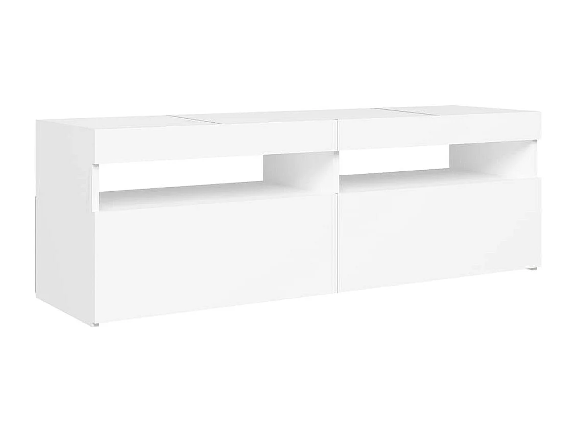 Mobile Porta TV con Luci LED Bianco 120x35x40 cm