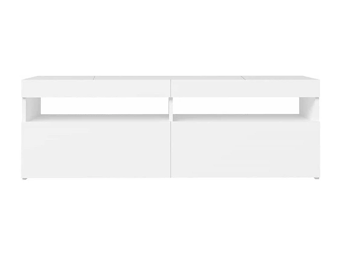 Mobile Porta TV con Luci LED Bianco 120x35x40 cm