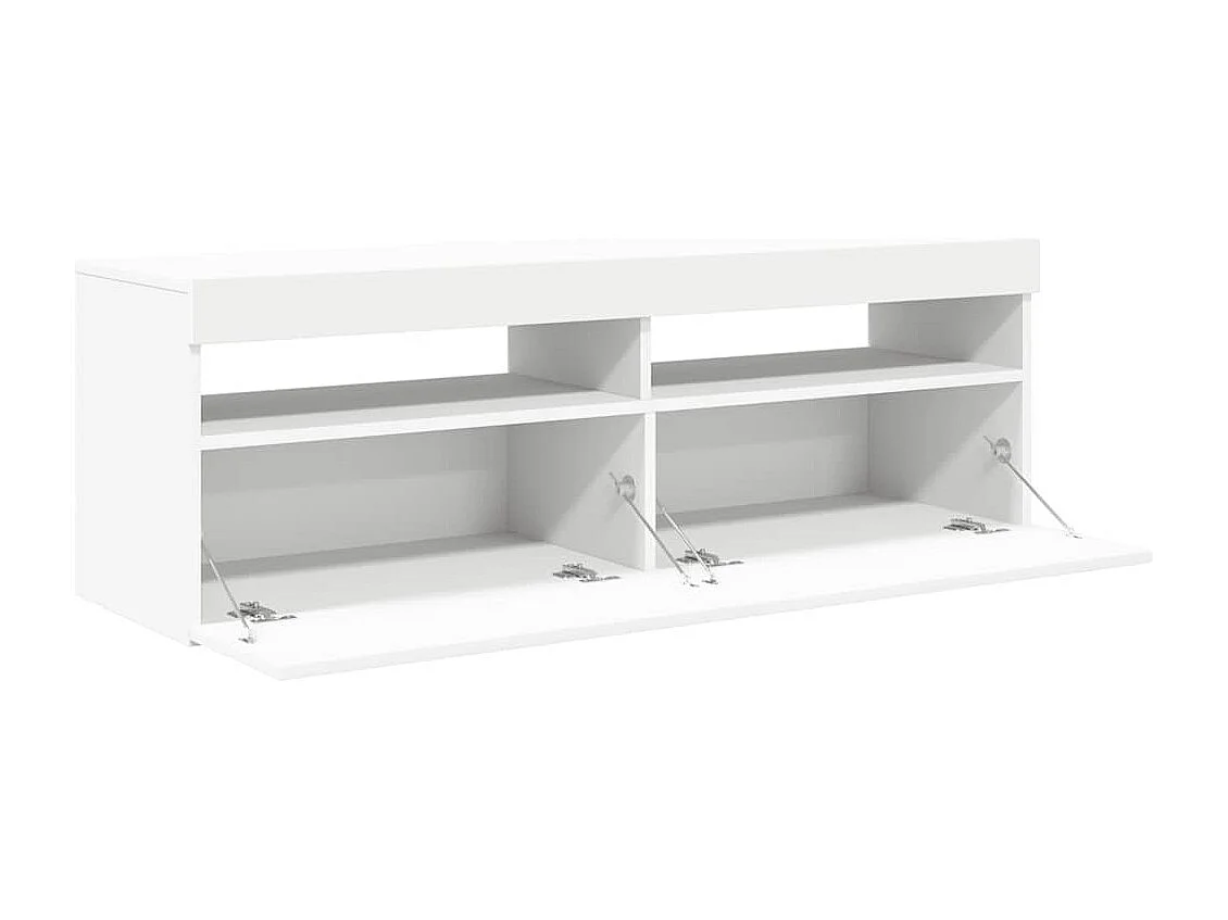 Mobile Porta TV con Luci LED Bianco 120x35x40 cm