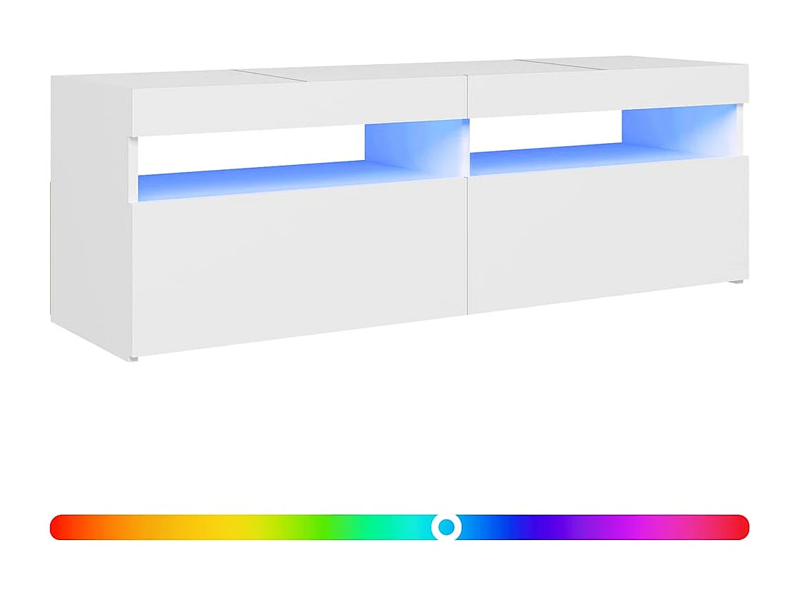 Mobile Porta TV con Luci LED Bianco 120x35x40 cm