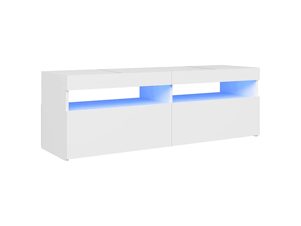 TV-Schrank mit LED-Leuchten Weiß 120x35x40 cm