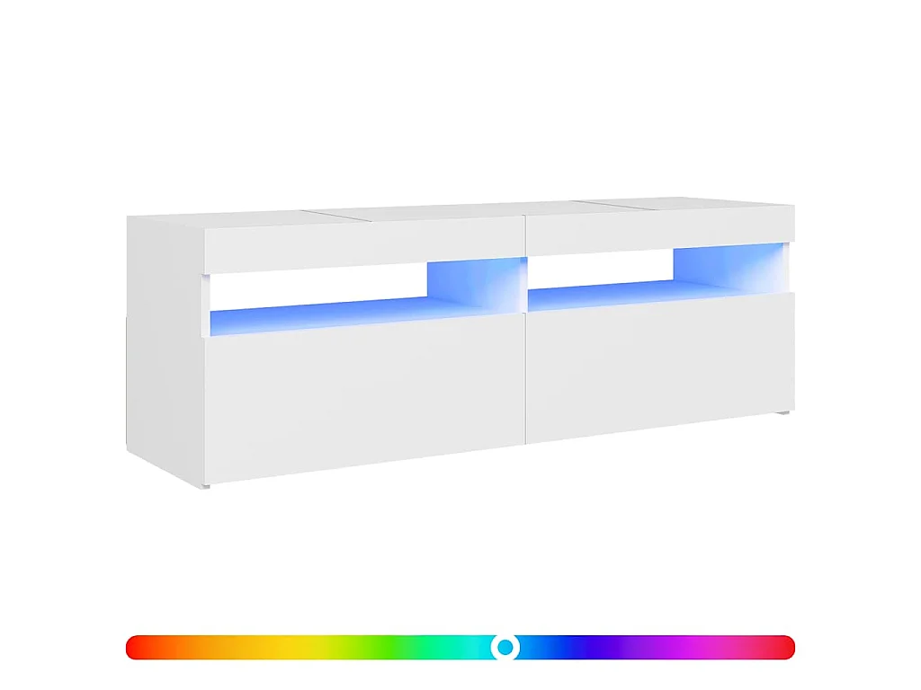 Mobile Porta TV con Luci LED Bianco 120x35x40 cm