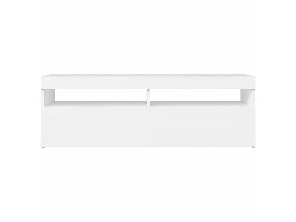 Meuble TV avec lumières LED blanc 120x35x40 cm