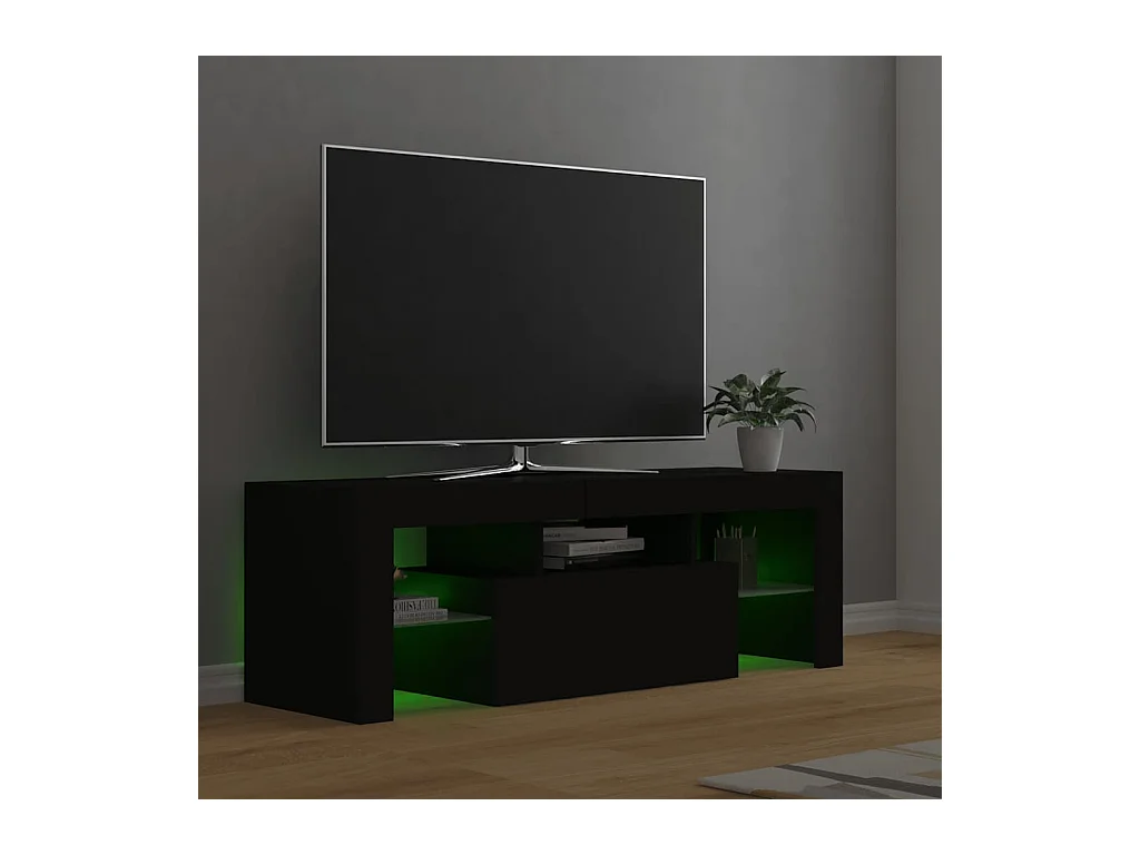 Meuble TV avec lumières LED noir 120x35x40 cm