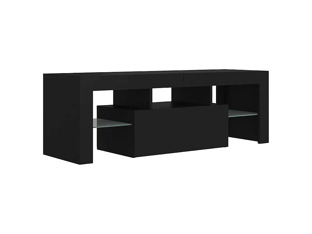 Tv-meubel met LED-verlichting 120x35x40 cm zwart