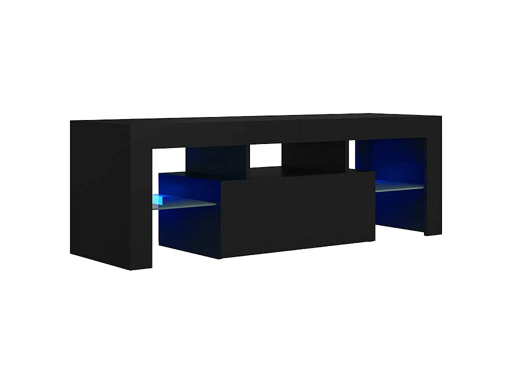 Tv-meubel met LED-verlichting 120x35x40 cm zwart