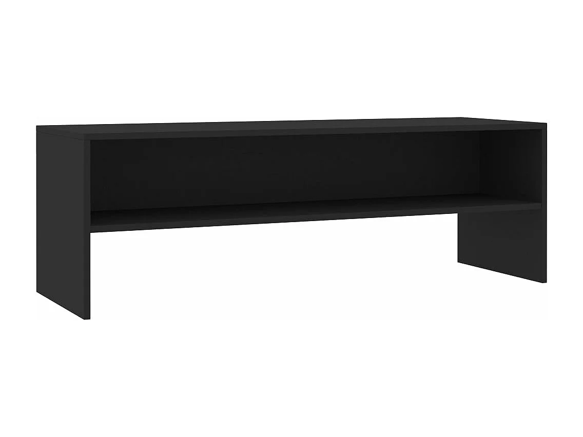 Mueble para TV madera contrachapada negro 120x40x40 cm