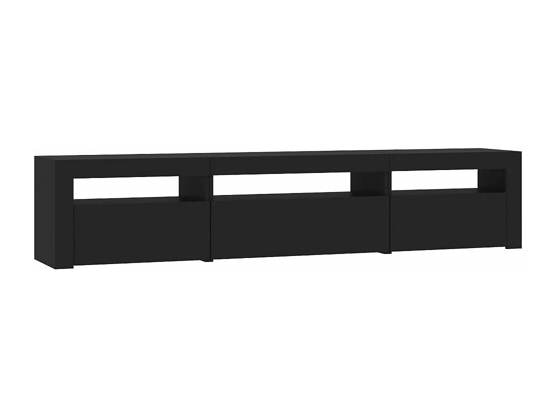 Mueble de TV con luces LED negro 195x35x40 cm