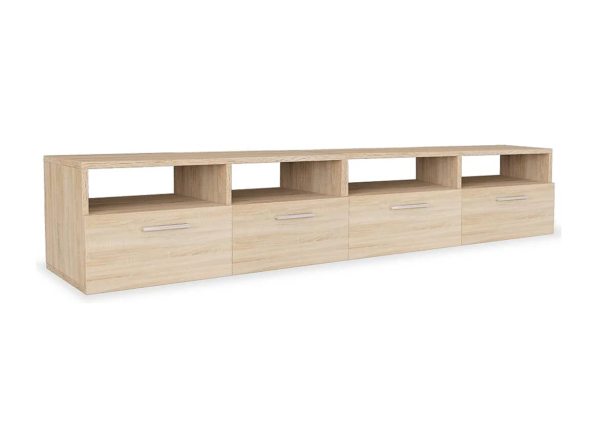 Tv-meubels 2 st 95x35x36 cm bewerkt hout eikenkleurig