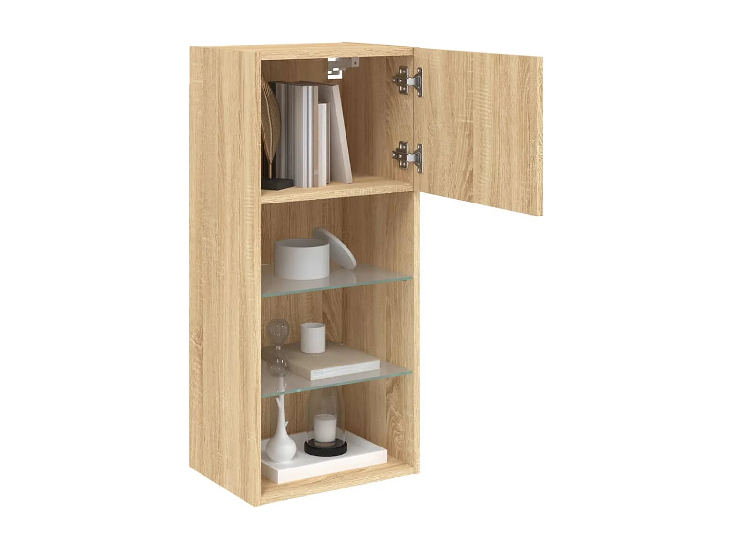 Meubles TV avec lumières LED 2 pcs chêne sonoma 40,5x30x90 cm