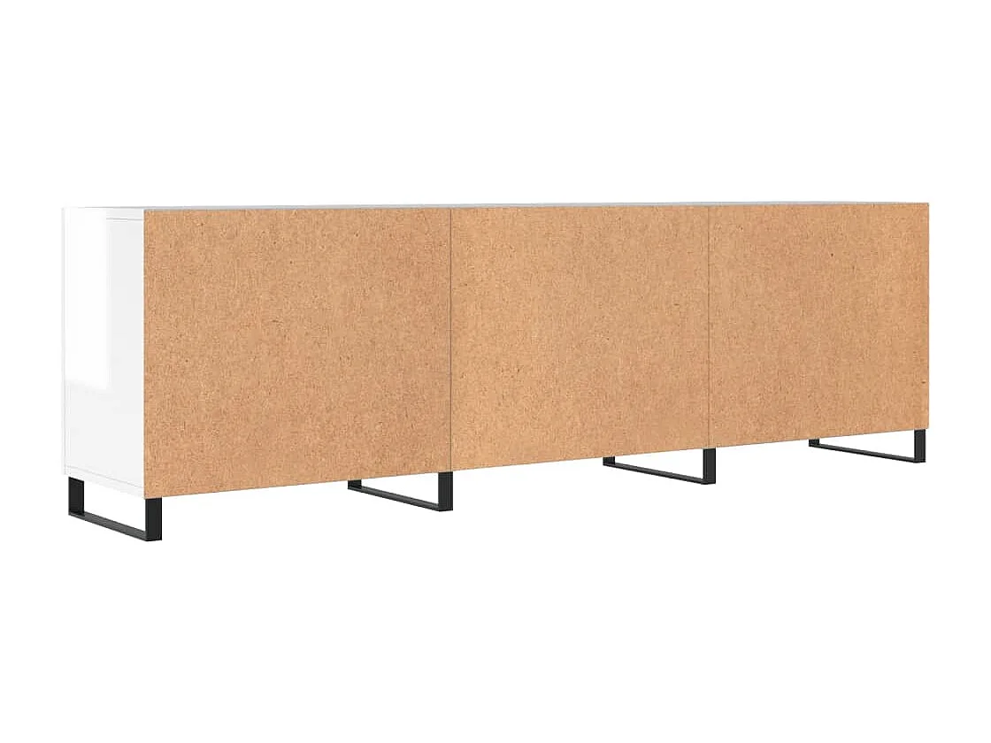 TV-Schrank Hochglanz-Weiß 150x30x50 cm Holzwerkstoff
