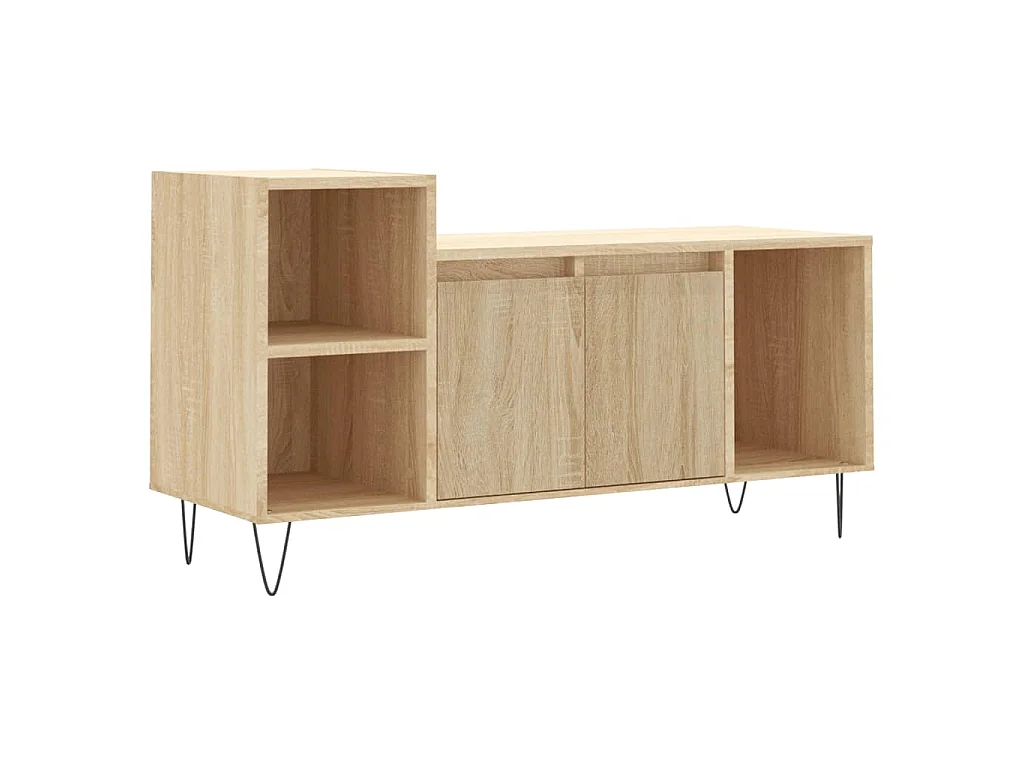 Tv-meubel 100x35x55 cm bewerkt hout sonoma eikenkleurig