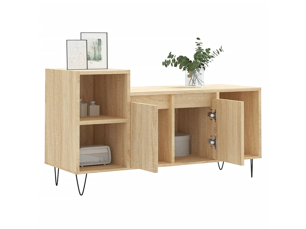 Tv-meubel 100x35x55 cm bewerkt hout sonoma eikenkleurig
