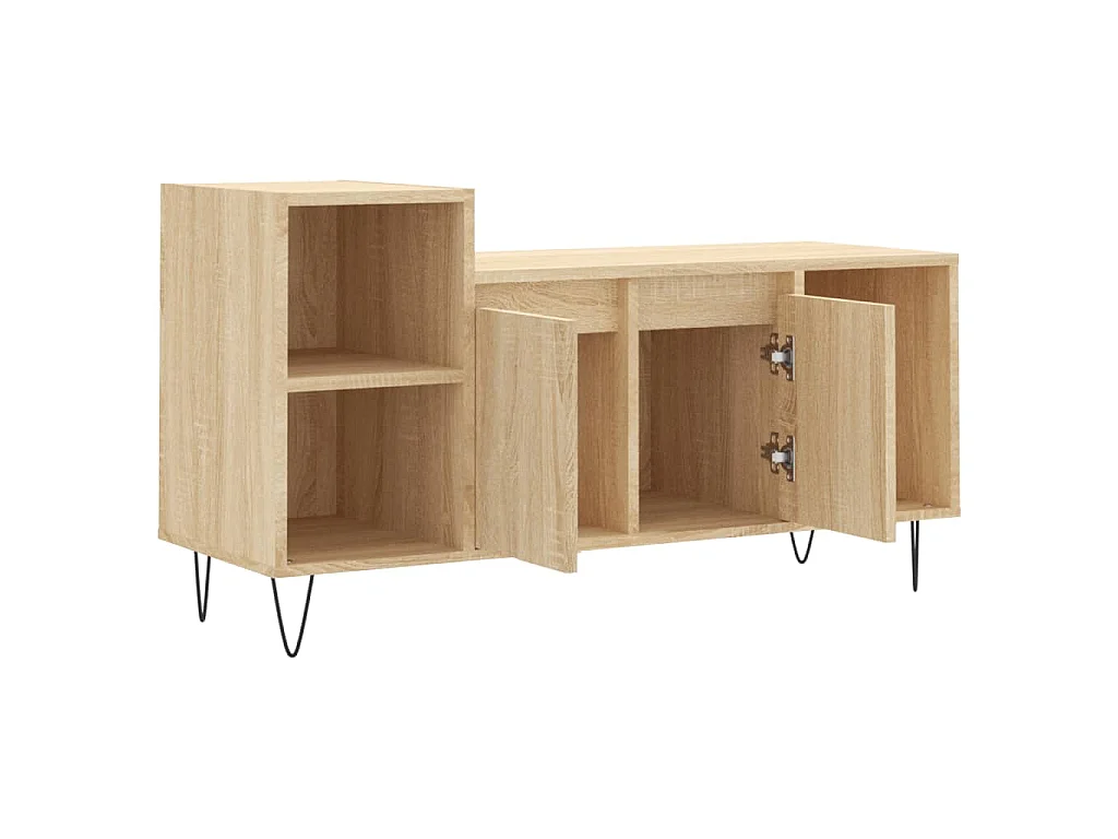 Tv-meubel 100x35x55 cm bewerkt hout sonoma eikenkleurig