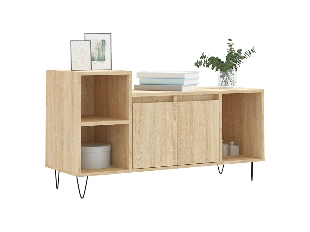 Tv-meubel 100x35x55 cm bewerkt hout sonoma eikenkleurig