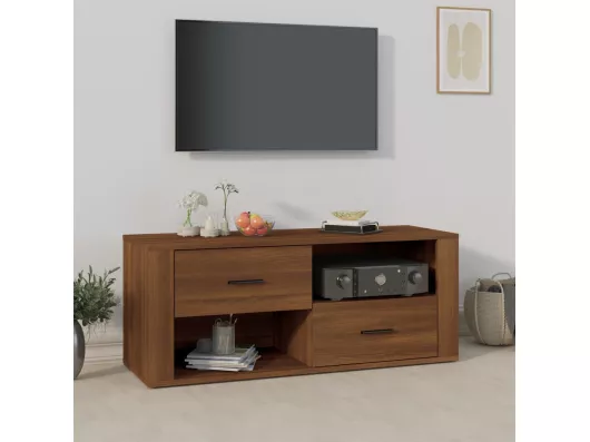 Kauf Unique TV-Schrank Braun Eichen-Optik 100x35x40 cm Holzwerkstoff