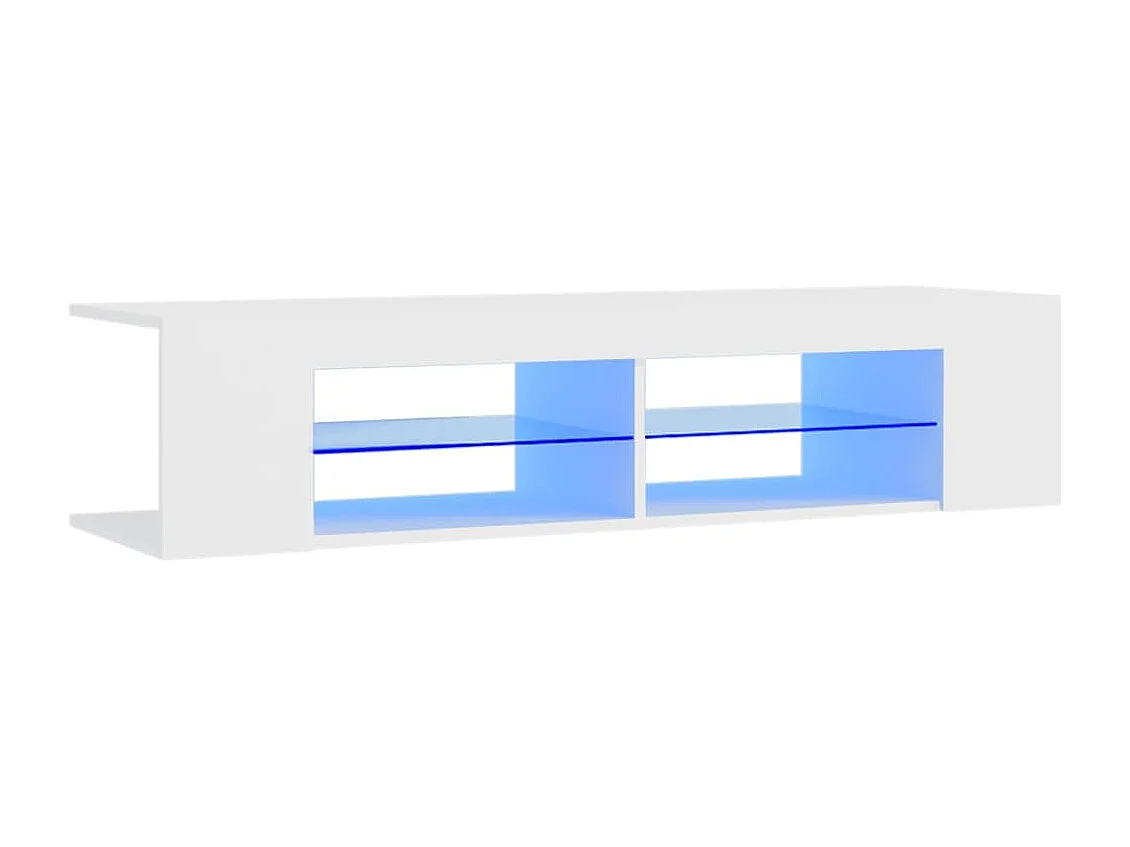 Meuble TV avec lumières LED blanc 135x39x30 cm