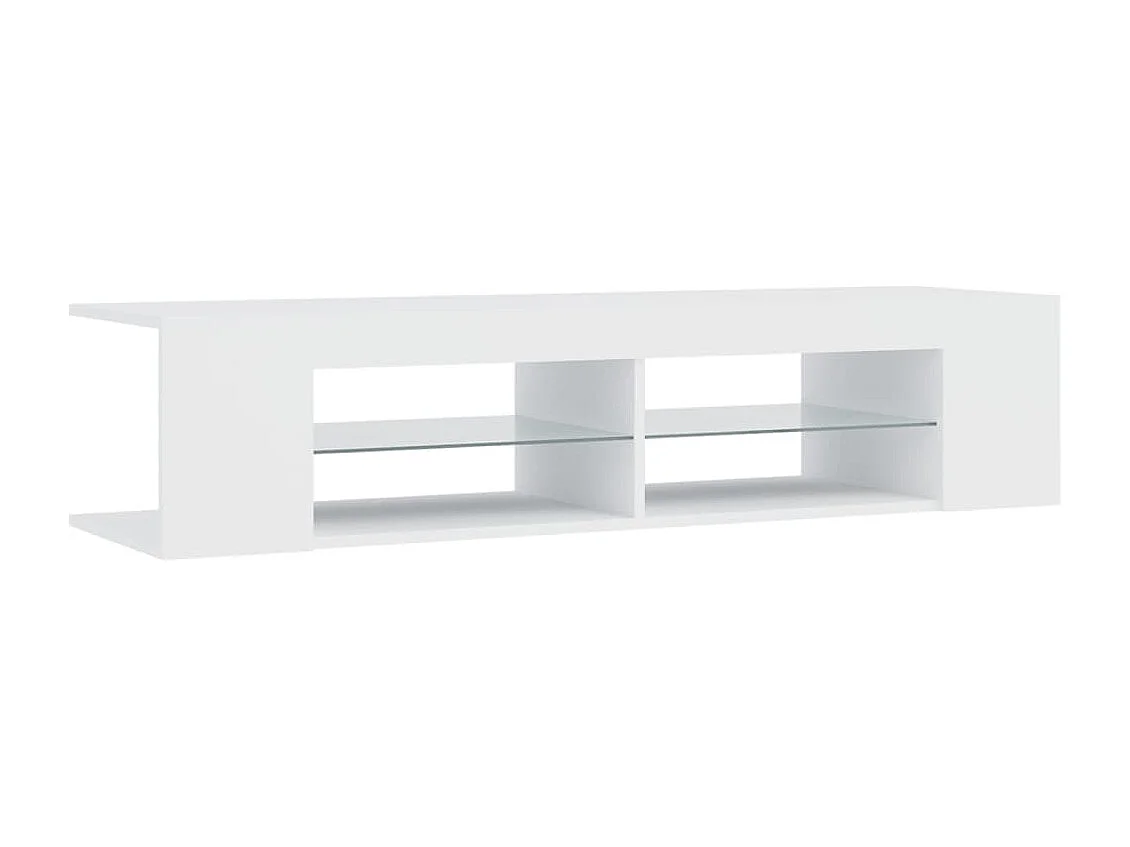 Meuble TV avec lumières LED blanc 135x39x30 cm