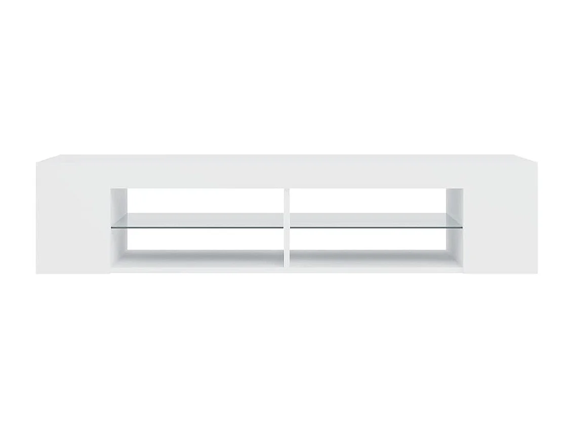 Meuble TV avec lumières LED blanc 135x39x30 cm