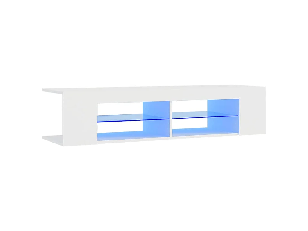 Meuble TV avec lumières LED blanc 135x39x30 cm