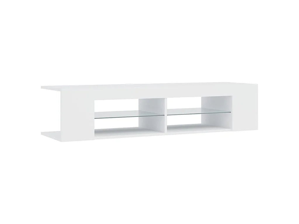 Meuble TV avec lumières LED blanc 135x39x30 cm