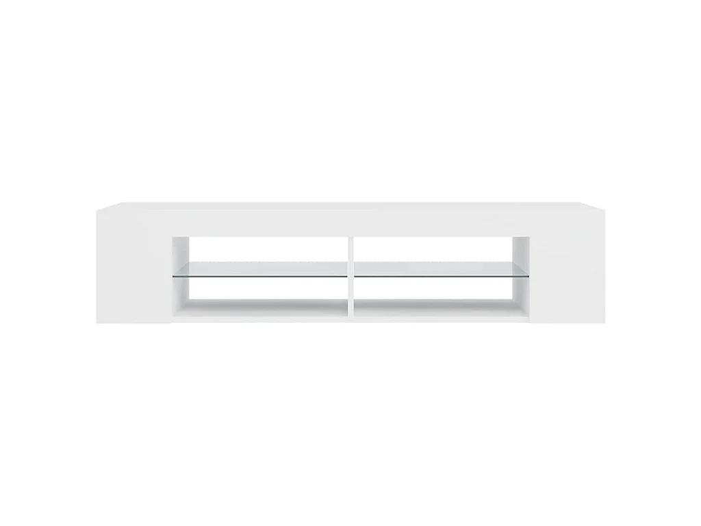 Meuble TV avec lumières LED blanc 135x39x30 cm