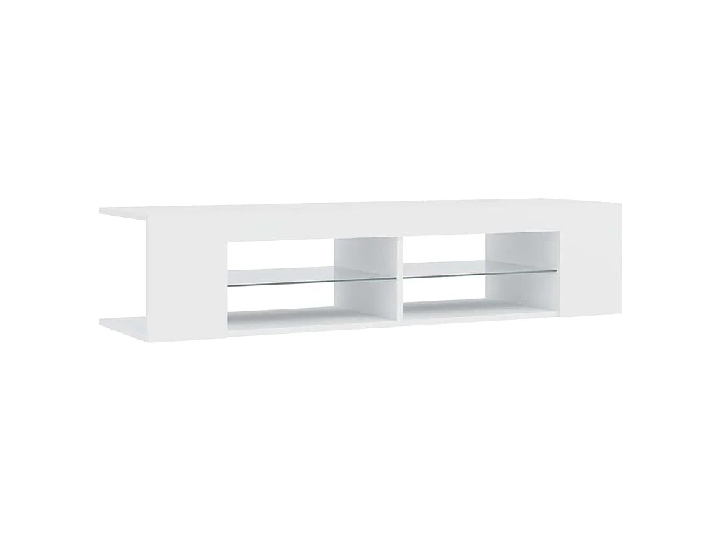 Tv-meubel met LED-verlichting 135x39x30 cm wit