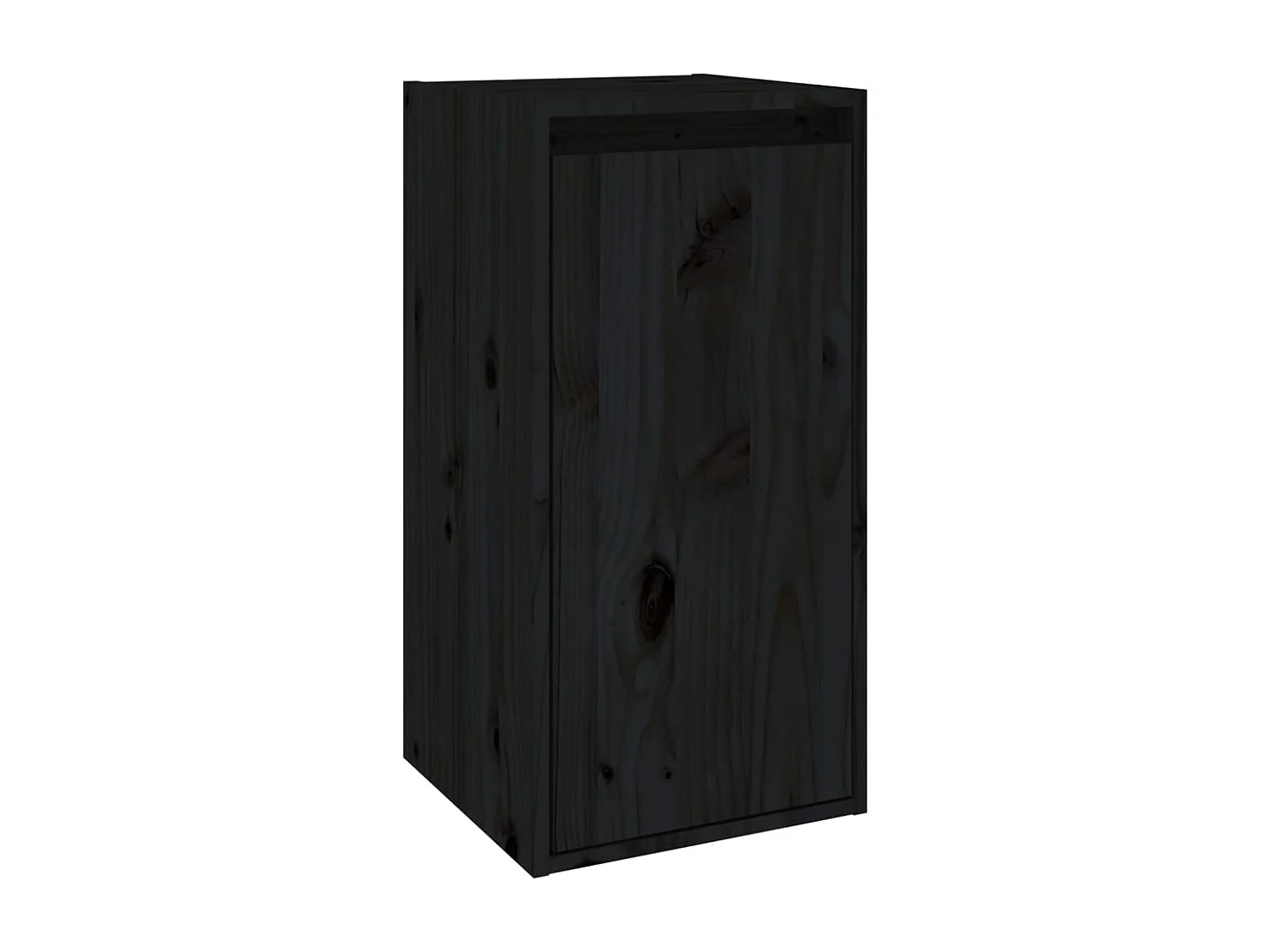 Tv-meubelen 2 st massief grenenhout zwart