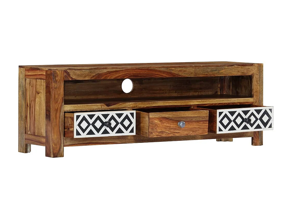 Móvel de TV 120x30x40 cm madeira de acácia maciça