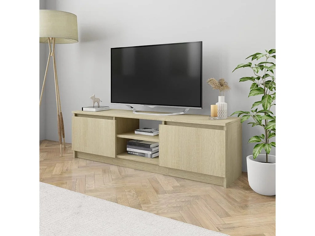 Meuble TV Chêne sonoma 120x30x35,5 cm Bois d’ingénierie