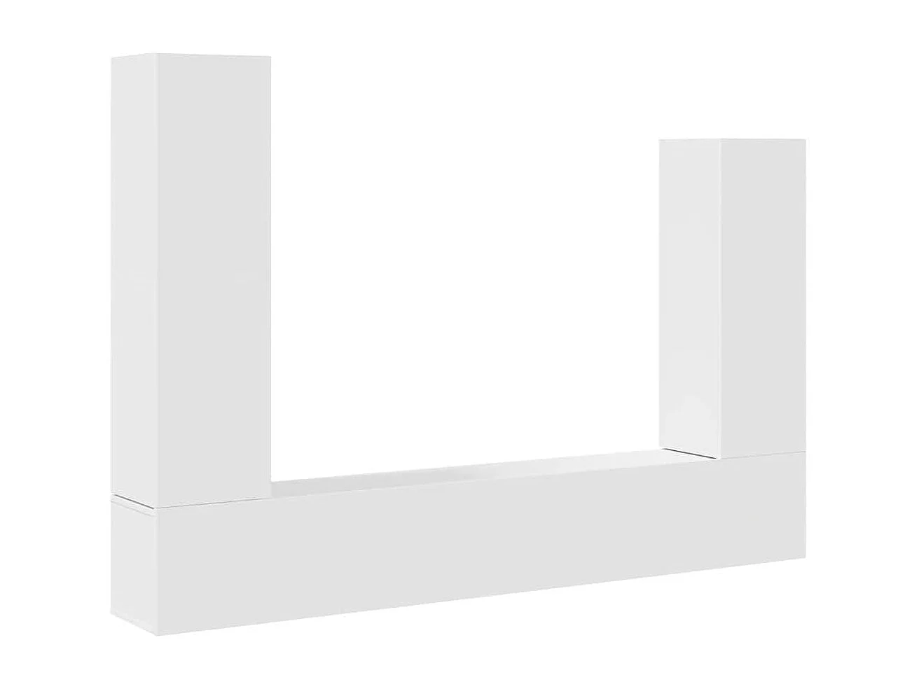 Ensemble de meubles TV 4 pcs Blanc Bois d'ingénierie