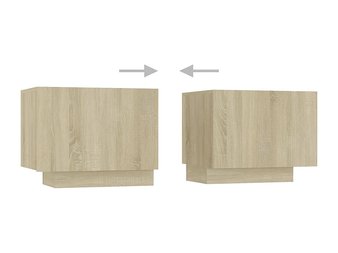 TV-Schrank mit LED-Leuchten Sonoma-Eiche 200x35x40 cm