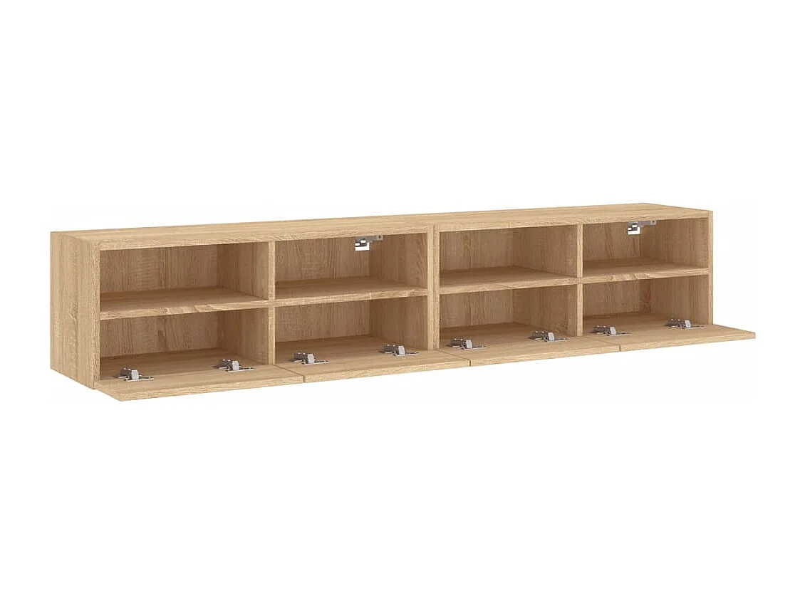 Meubles TV muraux 2 pcs chêne sonoma 80x30x30cm bois ingénierie