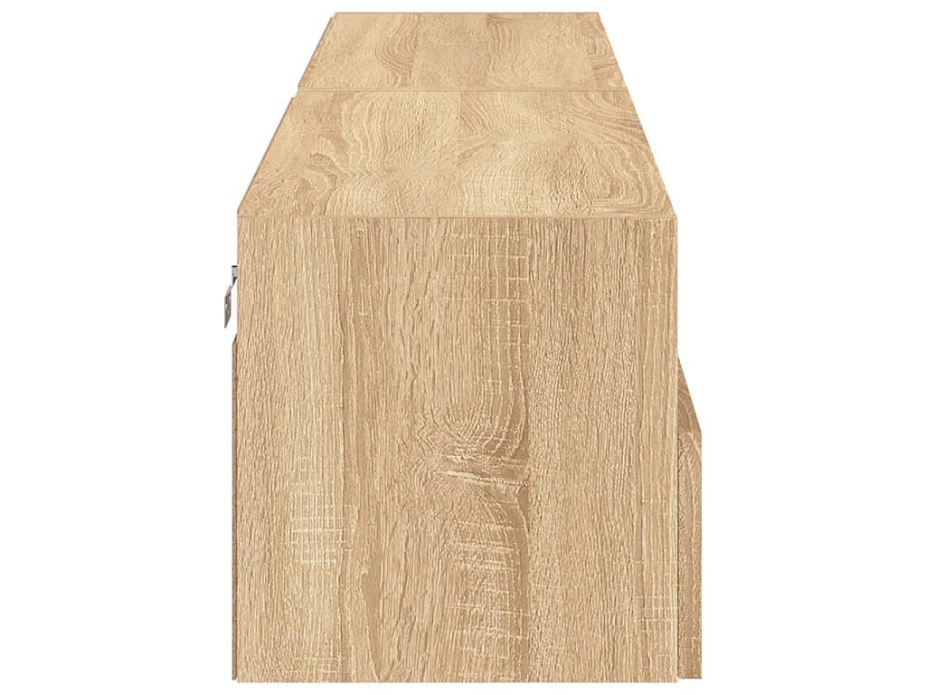 Mobili TV Parete 2pz Rovere Sonoma 80x30x30cm Legno Multistrato