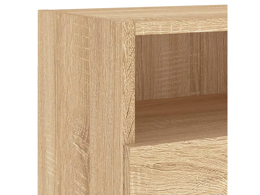 Mobili TV Parete 2pz Rovere Sonoma 80x30x30cm Legno Multistrato