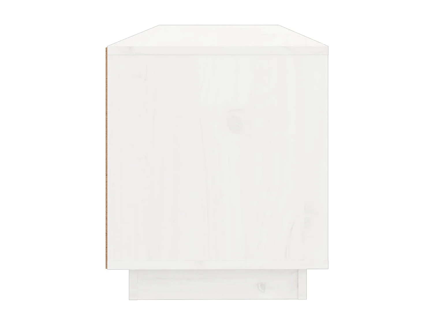 Móvel de TV 100x34x40 cm madeira de pinho maciça branco