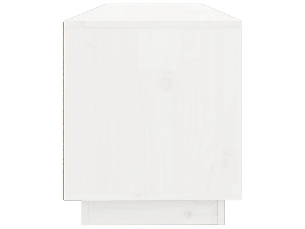 Meuble TV Blanc 100x34x40 cm Bois de pin massif