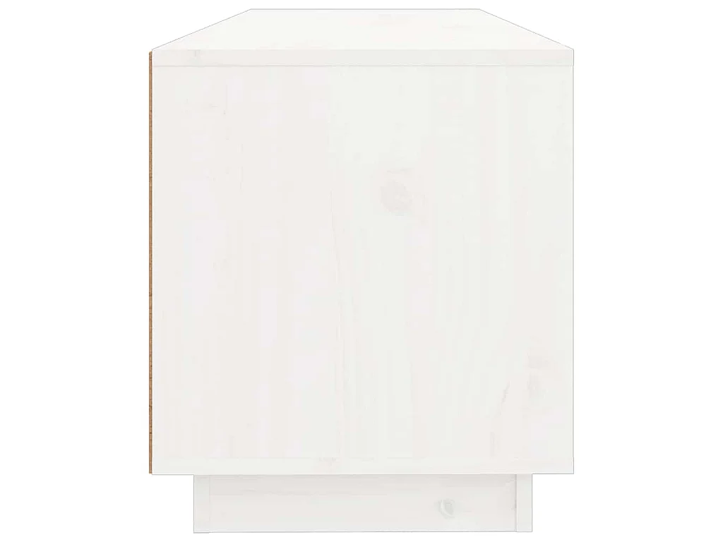 Mobile Porta TV Bianco 100x34x40 cm in Legno Massello di Pino