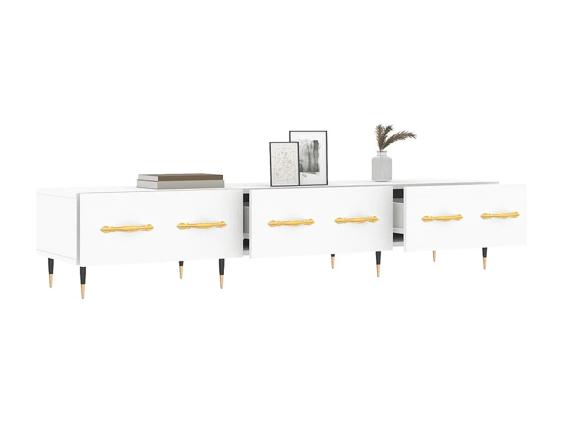 Mobile Porta TV Bianco 150x36x30 cm in Legno Multistrato