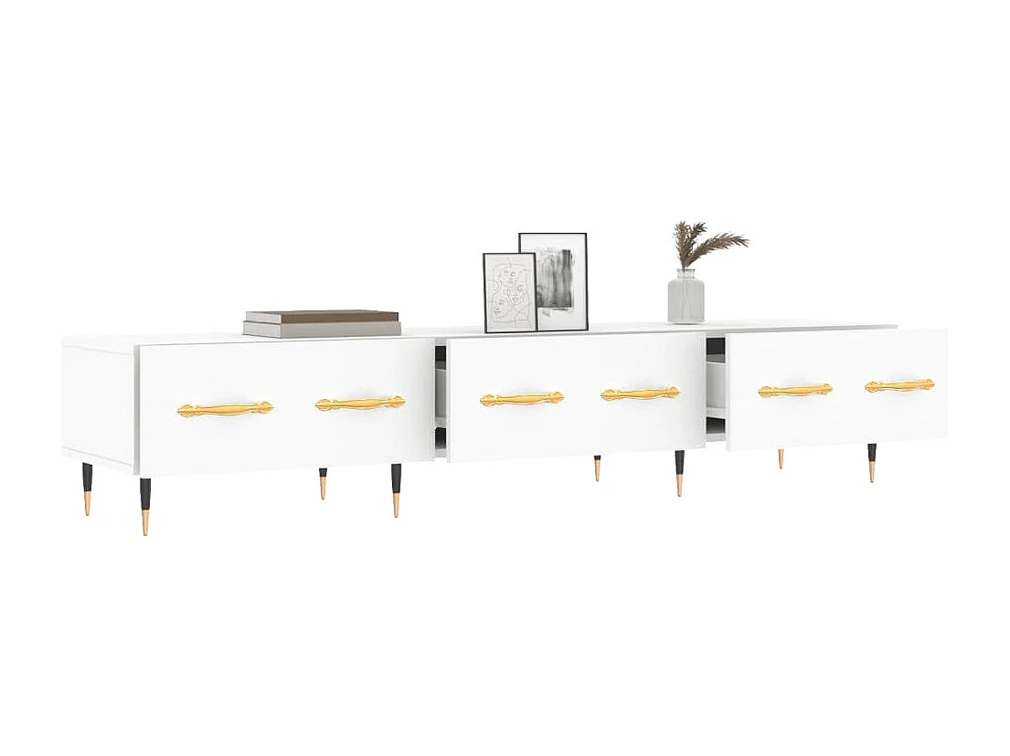 Mobile Porta TV Bianco 150x36x30 cm in Legno Multistrato