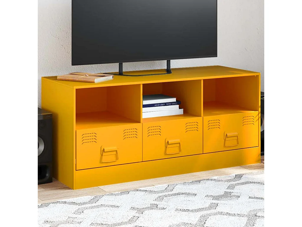 TV-Schrank Senfgelb 99x39x44 cm Stahl