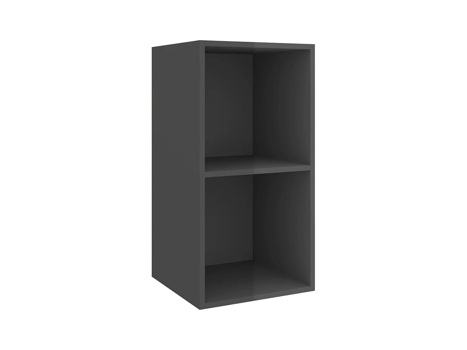 TV-Wandschrank Hochglanz-Grau 37x37x72 cm Holzwerkstoff