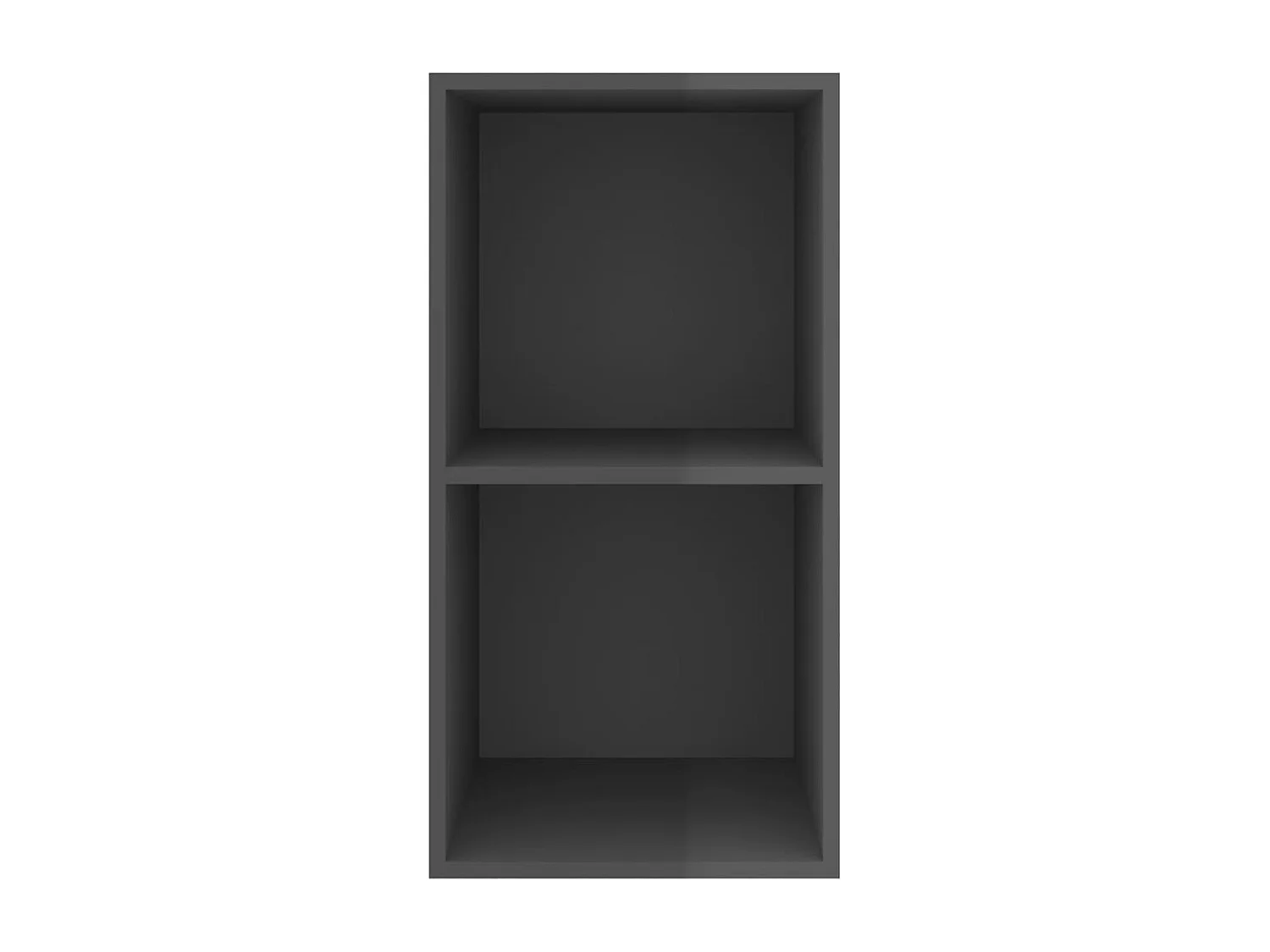 Mobile TV da Parete Grigio Lucido 37x37x72 cm Legno Multistrato