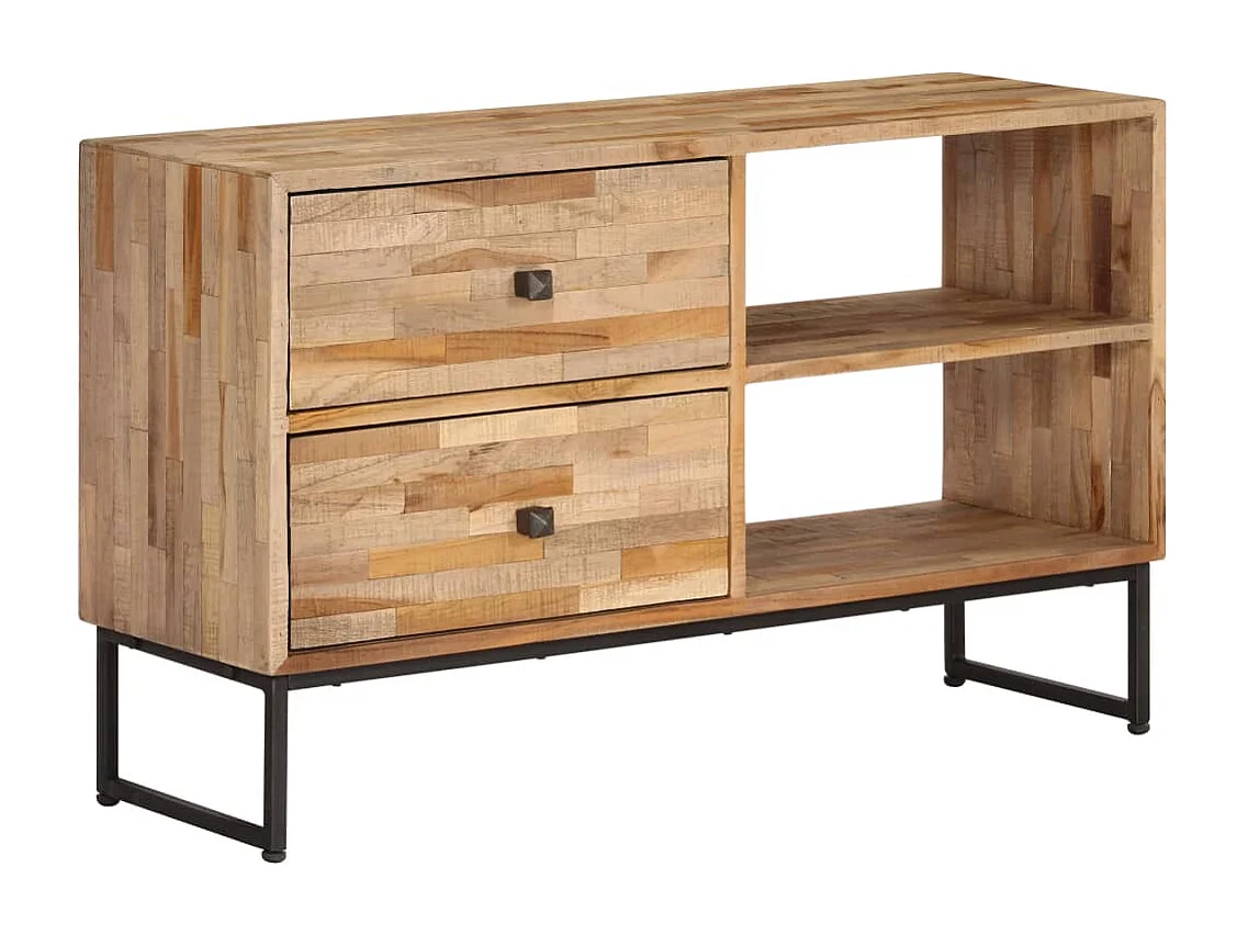Meuble TV Bois de teck recyclé 90 x 30 x 55 cm