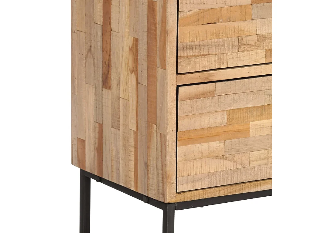 Meuble TV Bois de teck recyclé 90 x 30 x 55 cm