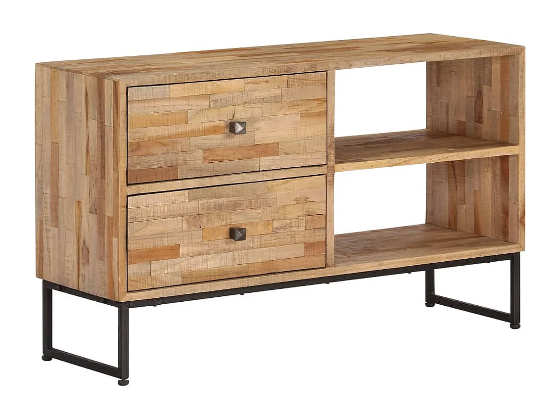 Meuble TV Bois de teck recyclé 90 x 30 x 55 cm