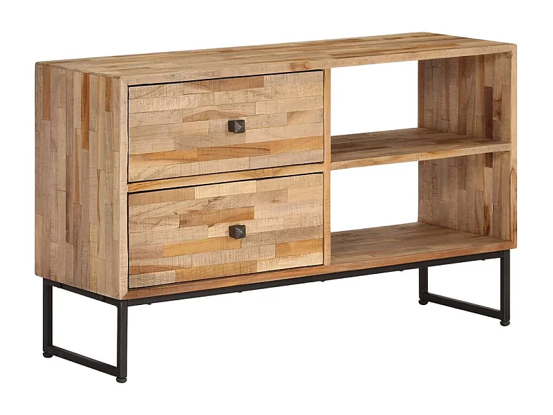 Meuble TV Bois de teck recyclé 90 x 30 x 55 cm