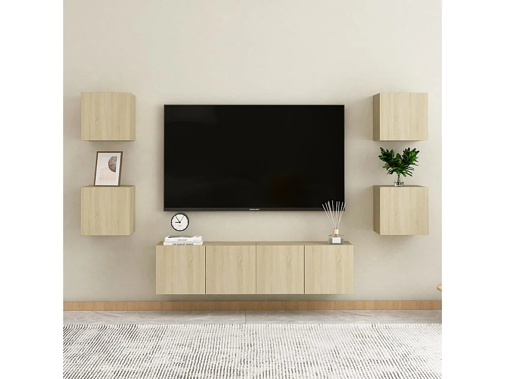 Mueble de salón de pared roble Sonoma 30,5x30x30 cm