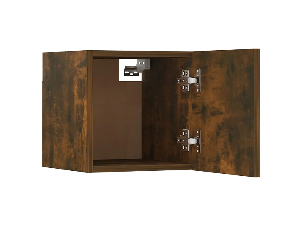 Meuble TV mural Chêne fumé 30,5x30x30 cm