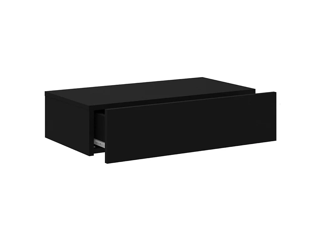 Mueble de TV con luces LED negro 60x35x15,5 cm
